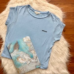 ANTISOCIAL artsy and trendy light blue t-shirt